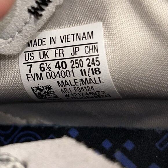 Adidas Mens US Size 7 Nite Jogger F34124 White Blue Running Sneaker Shoes - Picture 12 of 12